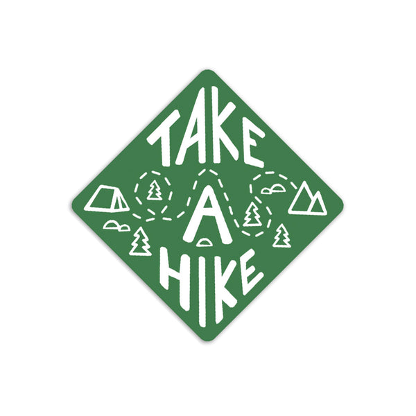 Take A Hike Sticker 3 X 3 Base Camp Printing Co 5512